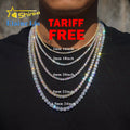 Factory Direct Price Iced Out 2mm 3mm 4mm 5mm 6.5mm VVS Silver 925 Hip Hop VVS Moissanite Lab Diamond Tennis Chain