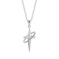 BASQUESUN Factory Wholesale Custom Star Cross Neutral Trendy Personality Coldness Wind Guardian Star Couple Necklace
