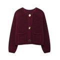 2025 Custom European and American Women's Casual Spring Single-Breasted Short Thick Knit Sweater Jacket Top New Coat Designustom