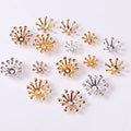 Connectors Petal Brass Filigree DIY Jewelry Handmade Parts Material Accessories Parts Making Flower Crown Beads Caps
