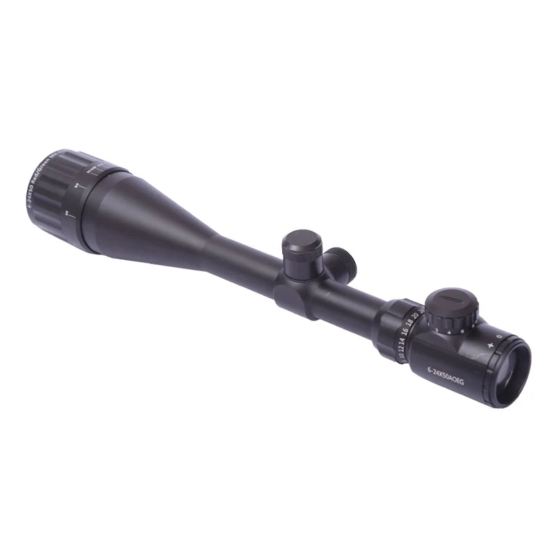High Quality 6-24x50 Optical Scope Red and Green Illuminated Reticle Hunting Scopes