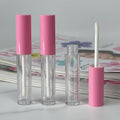 CY036 Lip Gloss Containers Rose Pink Clear Custom Logo High Quality 4 ml Empty Plastic Lip Gloss Tubes Eyeliner Tube