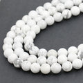 Wholesale Natural Stone Beads 4mm 6mm 8mm White Howlite Stone Beads for Jewelry Making