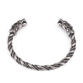 Heritage Jewelry Wholesale 316L Stainless Steel Mens Wristband Wolf Armring Viking Bracelet Jewelry