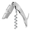 Factory Wholesale Multifunction Metal Silver Wine Bottle Cork Screw Opener Wine Full Stainless Steel Corkscrew With Foil Cutter