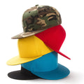 6 Panel Flat Brim Hip Hop Blank Snapback Baseball Caps 100% Cotton Children Custom Print Embroidered Logo
