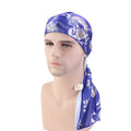 Wholesale Last Print Fashion Long Tail Colorful Silk Durags Famous Brands for Men Luxury Designer Durag Vendor Silk