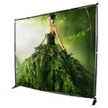 ADMAX TE-15LF Aluminum Step Repeat Display Backdrop Banner Stand 10' X 8' Adjustable Telescopic for Trade Show & Photo Booth