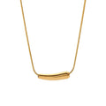 Hot Selling 316L Stainless Steel Small Eggplant Pepper Pendant Necklace Snake Bone Chain 18K Gold Plated