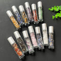 Wholesale Gemstone Roller Ball Crystal Chips Glass Bottles Healing Crystal Gravel Essential Oil Bottles
