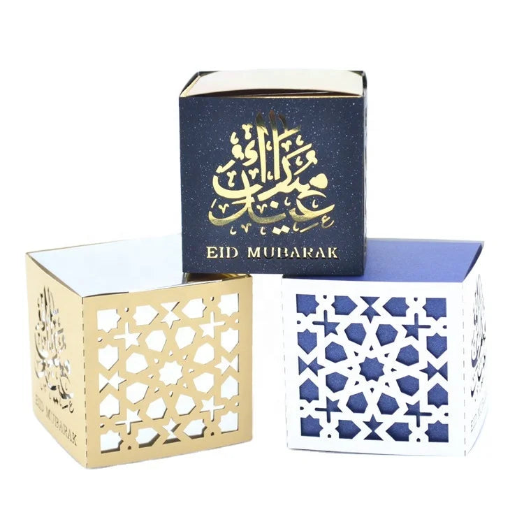 Ramadan Islamic Decoration Laser Cut Arabic Eid Mubarak Candy Box