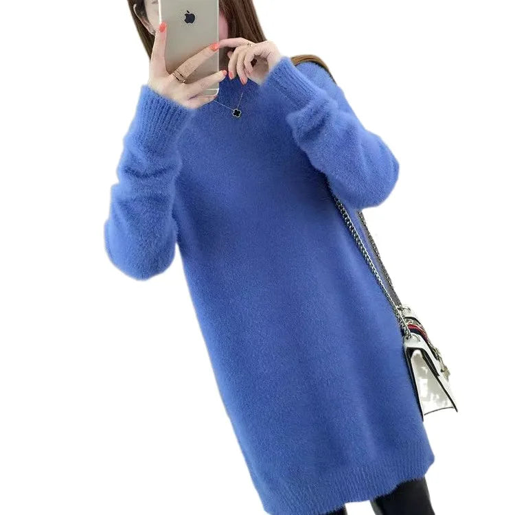 Huachao Favourite Cute Knit Autumn Sweater Custom Ladies Sweaters Knit Casual Pullover Women Sweater Dress