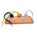 8ml Empty Square Glass Fragrance Waterproof Diffuser Bottle Car Air Freshener Hanging Perfume Bottle Gold Silver Black