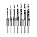 HSS Square Hole Countersunk Twisted Drill Bits Mortising Chisel with Round Shank