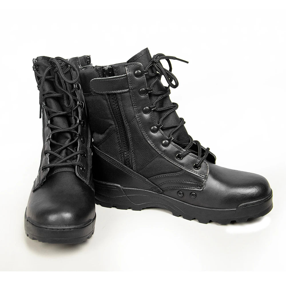 Factory Direct Breathable Tactical Boots for Outdoor Combat Panama Style Leather Boot