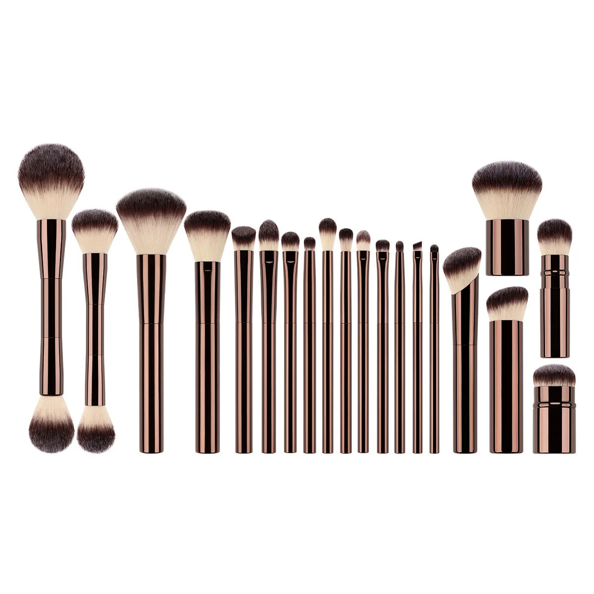 FX-T369 Makeup Brush Set Full Suit Foundation Lip Blush Concealer Powder Flat Metal Handle Vegan Synthetic Hair Direct Factory