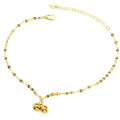 Gold Plated  PVD Plating Stainless Steel Double Balls Charms Bracelet Anklet