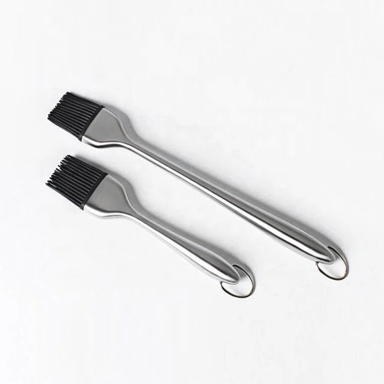 Heatproof Silicone Oil Brushes Set with Back up Silicone Brush Head BBQ Basting Brush