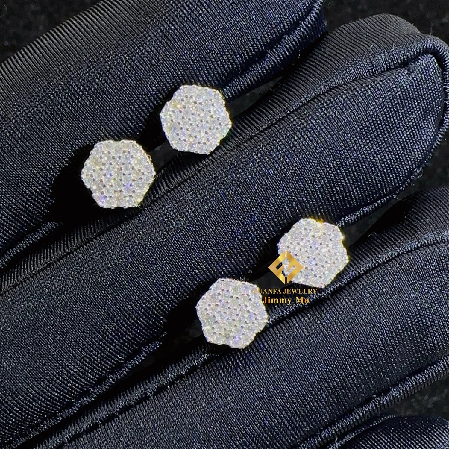 Pass Diamond Tester Hip Hop Jewelry GRA Certificates 925 Silver D Color VVS1 Moissanite Hip Hop Stud Earring