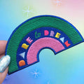 Hot-Selling 3D Custom Iron Patches Creative Rainbow Shape Cloth Applique Embroidered Embroidery Patch for Clothing and Hat