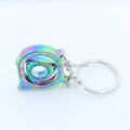 Wankel Keychain Creative Car Parts Model Hollow Automotive Engine Spinning Rotary Rotor Keyring Chain Keyfob