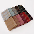 New Arrival Cotton Pleated Wrinkled Hijabs Muslim Veils Women Glitter Shinny Shawls Golden Thread Plaid Crinkle Head Wrap Scarf