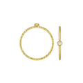 Fine Jewelry 2mm Zircon Stone Stacking Rings for Women Gift Party Gold Filled Rings
