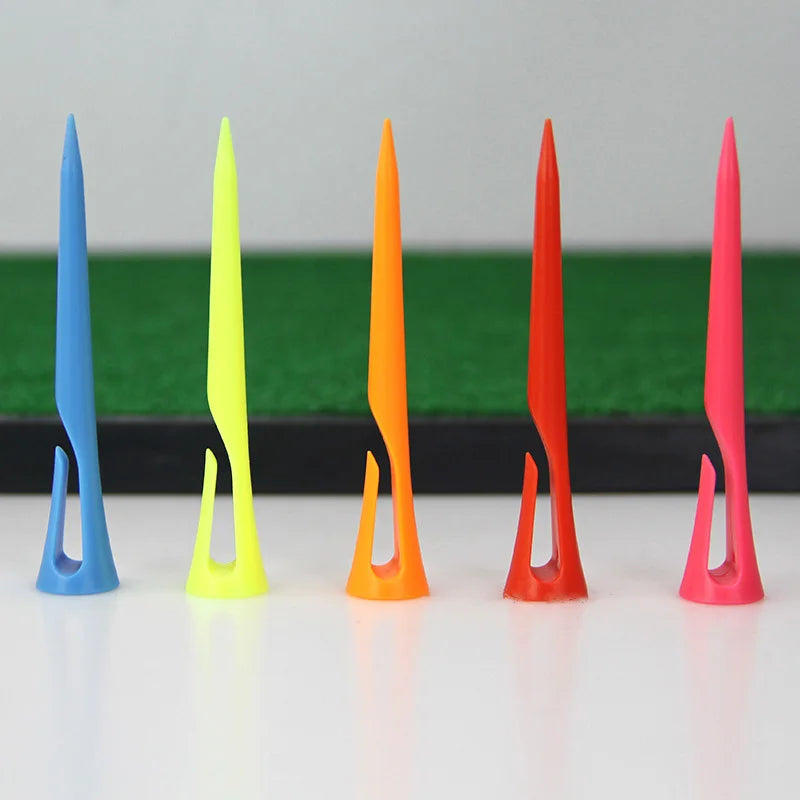 Multiple Color Plastic Golf Tees Golf Accessory Reduced Friction & Side Spin Golf Tees