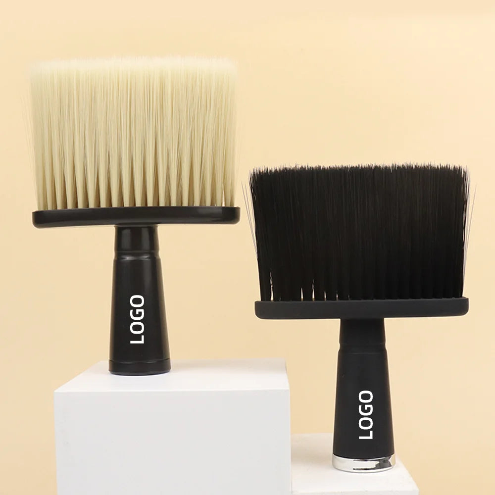 Round Wholesale Soft Cleaning Barber Neck Duster Private Label Hair Men 360 Wave Shaving Black Beard Brush