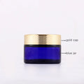 80g Empty Amber Glass Cosmetic Jar Glass Amber Jars Glass with Metal Lid