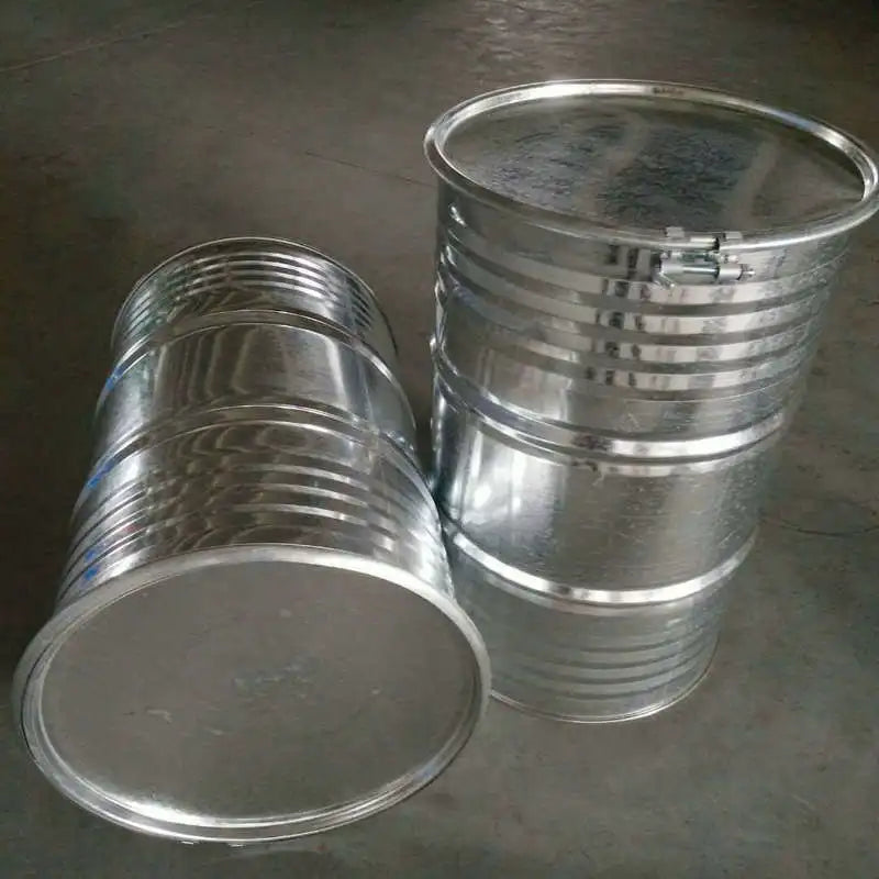 200kg 210L Galvanized Steel 55 Gallon Drum Pails Barrels ISO9001 Certified 0.7-1.2mm Thick Gasoline Storage Transportation