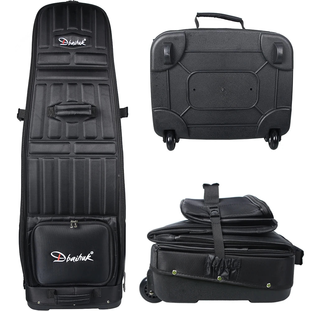 Wholesale Foldable DBAIHUK Nylon Custom Thickened Durable Golf Travel Bag for Plane Use with Wheels Custom Color & Logo