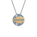 C8195 Abiding Fine Jewelry Factory Price Natural African Opal Landscape Reflection 925 Sterling Silver Pendant Necklace