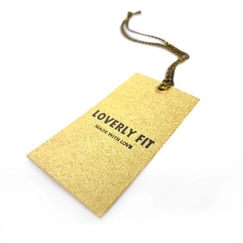 Fashion Paper Clothing Hang Tags Wholesale Lingerie for Clothes t Shirt Garment Printed Brand Logo Black Printed Hanging Tags