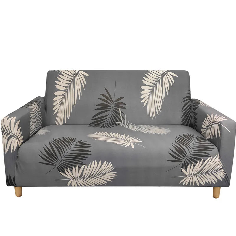 L Shape Three-seat Elastic Stretch Printed European Style Sofa Cover with 95% Polyester 5% Spandex Fabric Customizable Sizes MegaBDM