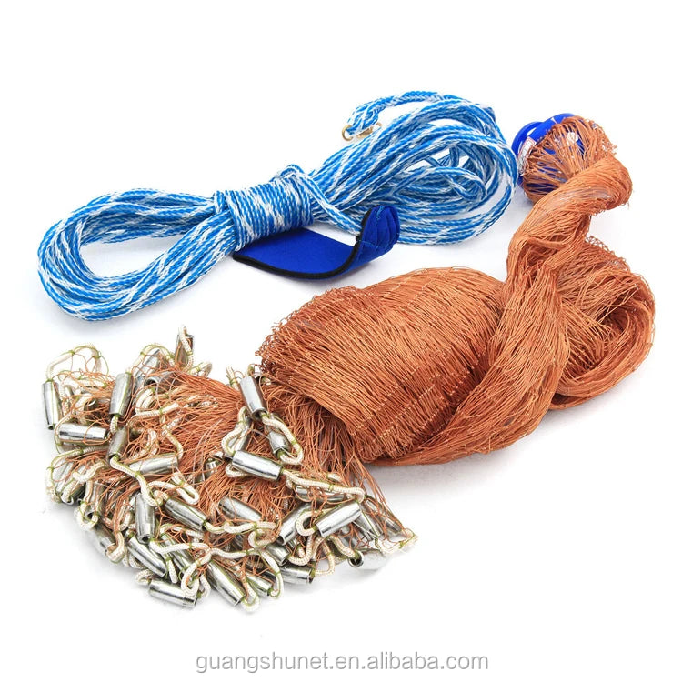 Fishing Net American Cast Nets for Fishing Fishing Nets for Saltwater & Freshwater with Coated Sinkers