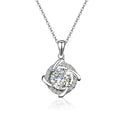 Chain Pendant Gift Wholesale 2ct Moissanite Diamond Necklace Gold Premium Sterling Silver Joyas De Plata 925 Women's Party Round