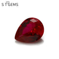 Wholesale Loose Gemstones Red Corundum Pear Cut 5# Ruby Stone Price for Sale
