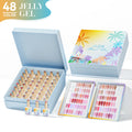 JTING Summer Popular Nail Trend Design 48colors Collection Nude Jelly Gel Nail Polish Set With Free Color Book Gift Box