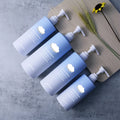 Round flat shoulder lotion pump bottle Custom recyclable plastic cosmetic 250ml 300ml 350ml 500ml Shampoo And Shower Gel Bottle