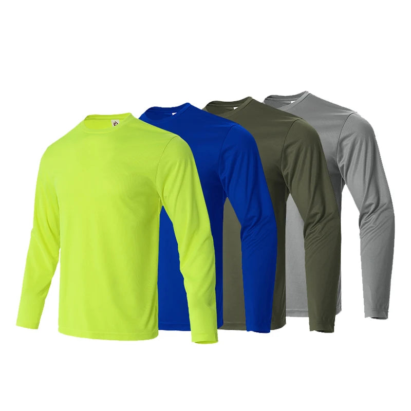 Promotion Custom Long Sleeve T-shirt Quick Dry Sport Wear Thermal Double Layer Long Sleeve T-shirt for Men