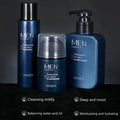 VENZEN Men Cosmetic Facial Cleanser Deep Cleansing Hydrating Moisturizing Oil Controlling 3pcs Beauty Skin Care Set with Box