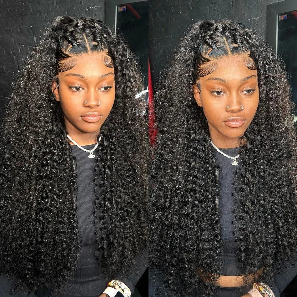 30 40 Inch Swiss Hd Transparent Lace Frontal Wig Raw Virgin Cuticle Aligned Hair Brazilian Human Hair Water Wave Lace Front Wigs