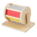 Montessori Sensory Wooden Textile Drums Toy Color Cognitive Teaching Games for Toddlers