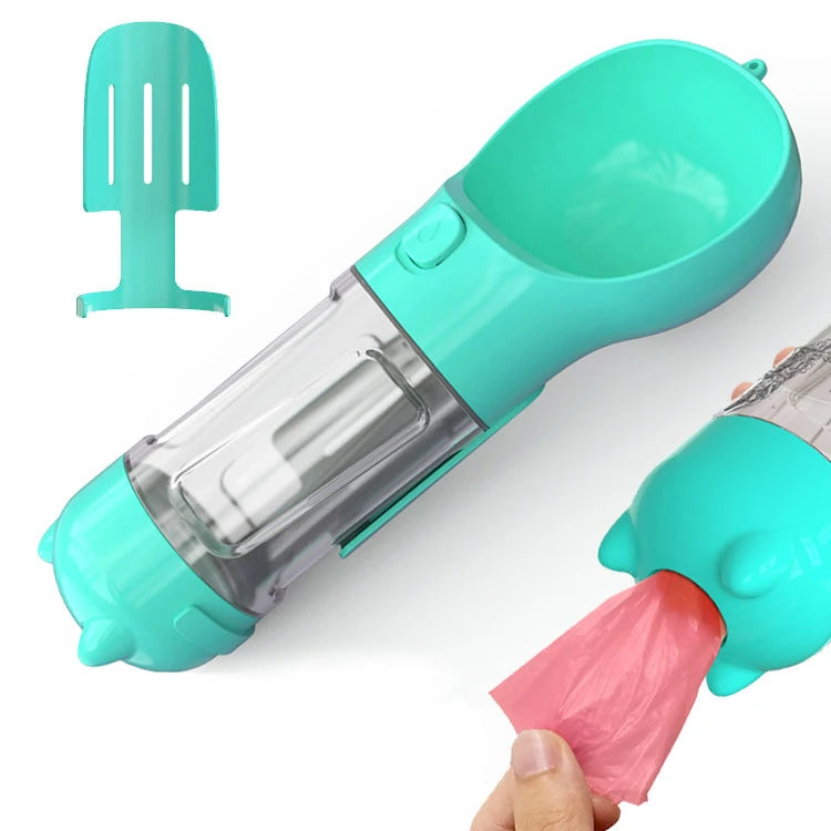 Hot Sale Multi-Functional Solid Plastic Dog Supplies Bottle-Shaped Water Cup Toilet Shovel Garbage Bag Leak-Proof Drinking
