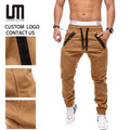 Custom Logo Wholesale Trends Products Spring Autumn Fashion Men Clothing Drawstring Casual Pants Jogging Slim Fit Trousers