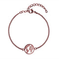 In Stock 15mm Round World Map Stainless Steel Bracelet Charms Gold Plated Trendy Fashion Chain & Link Bracelets