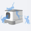 Large Cat Litter Box Drawer Top Entry Fully Enclosed Poop Deodorant Upper-entry Cat Litter Box Toilet