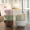 Japanese Tea Set Song Dynasty Ceramic Tea Bowl with Spout Handmade Matcha Chawan Bamboo Matcha Whisk and Scoop
