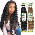 Julianna Wholesale 20Inch Deep Water Wave Super Wave Straight No Weft Synthetic Bulk Braiding Hair Extensions